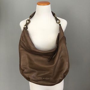 Frye Veronica Hobo leather shoulder bag, grey/brown